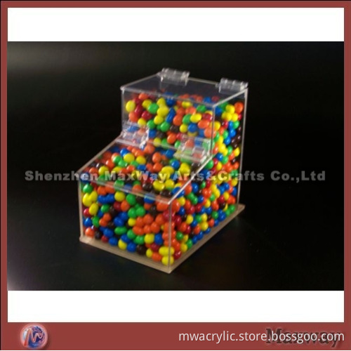 High Transparent Bulk Acrylic Candy/Sweet Bin with Cover